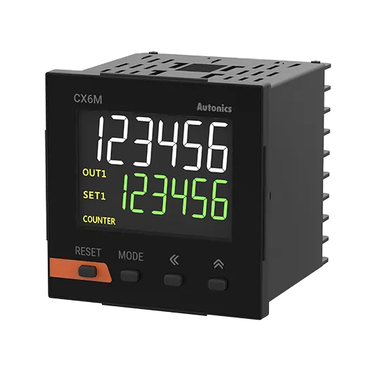 Modelo CX6M-2P2F - Temporizador/Contador con display LCD