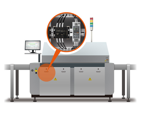 Solid state relays used for temperature control of SMT machinery