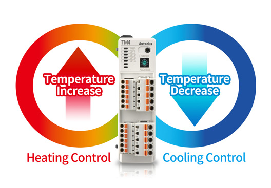 Temperature Increase : Heating Control, Temperature Decrease : Cooling Control
