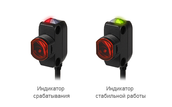 Operation Indicator (red LED), Stability Indicator (green LED)