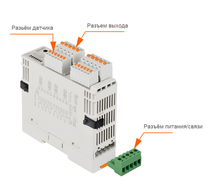 Sensor Input Connector, Control Output Connector, Power/Communication Connector