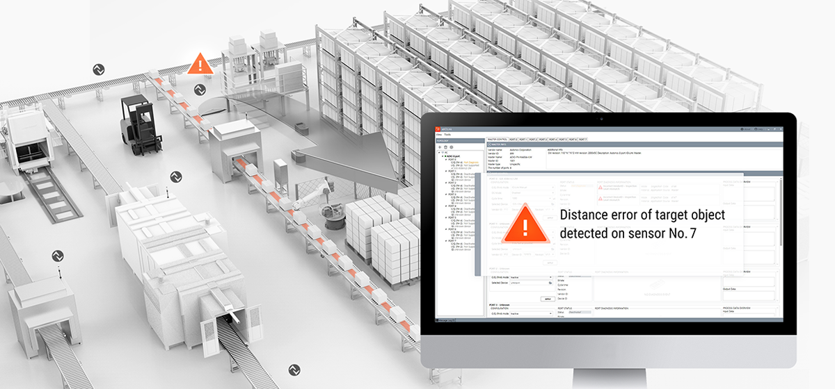 Distance error of target object detected on sensor No. 7