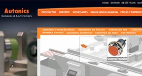 Autonics Spanish website open