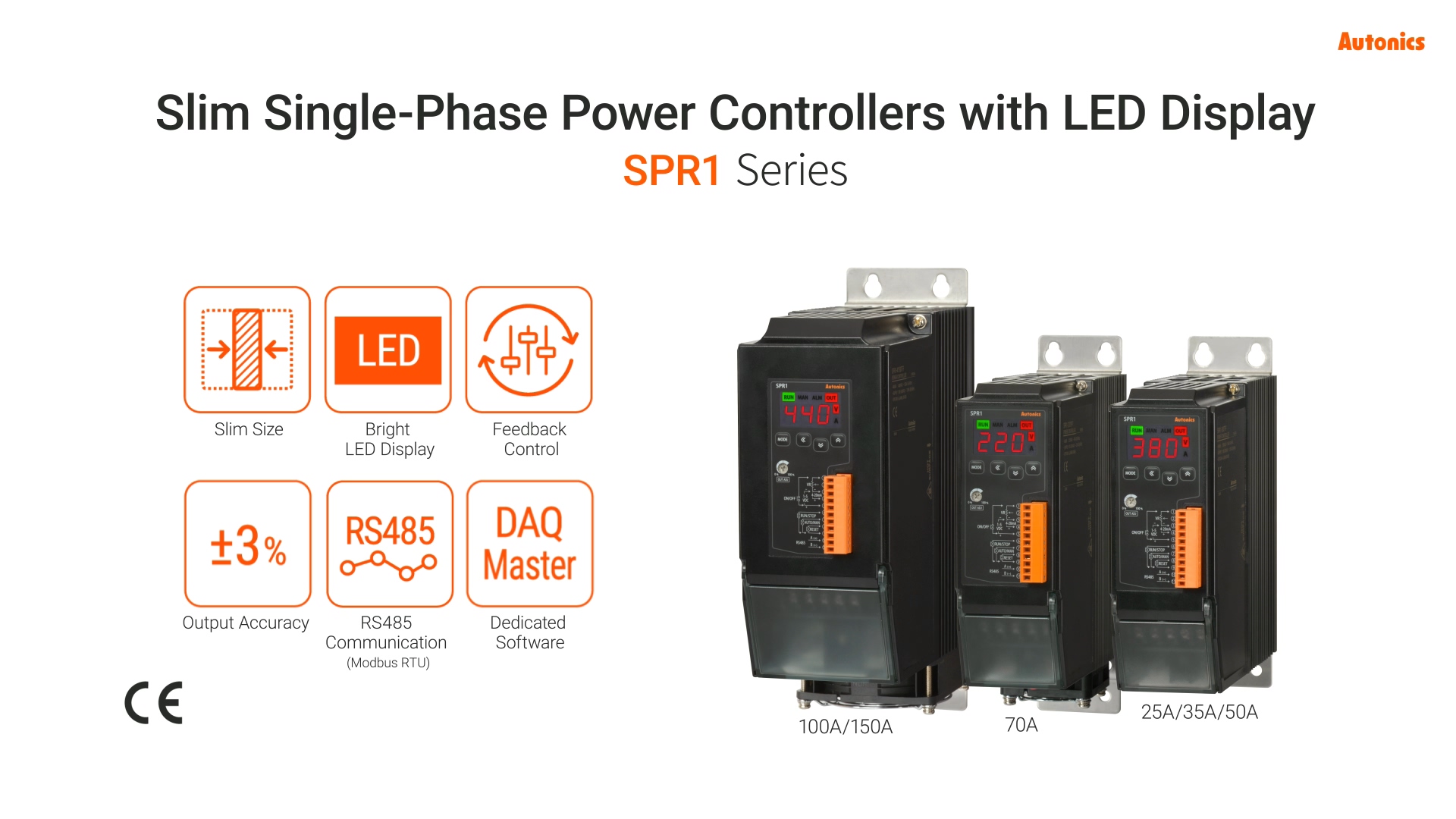 Autonics : Slim Single-Phase Power Controllers with LED Display SPR1 Series