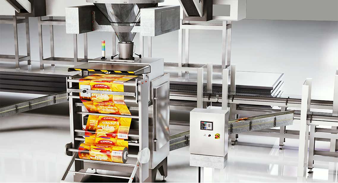 Chip Bag Filling, Sealing, and Cutting