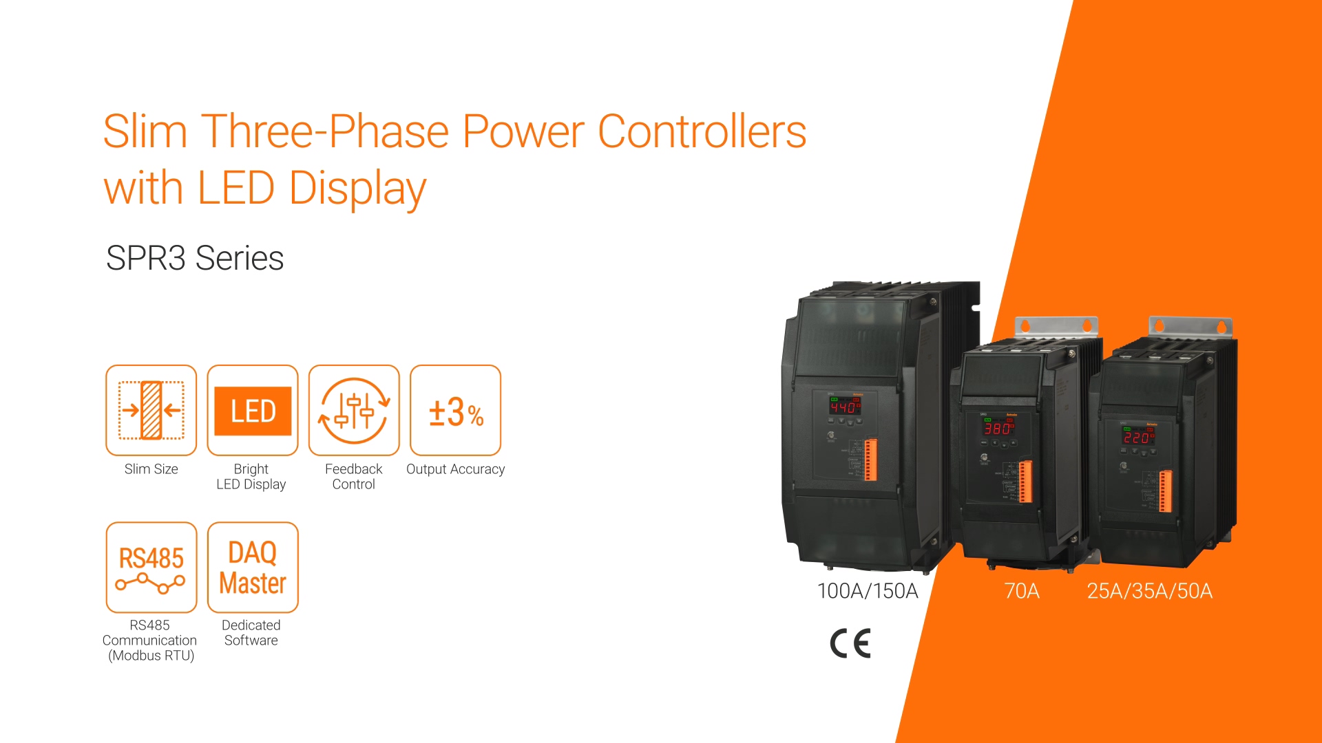 Autonics : Slim Three-Phase Power Controllers with LED Display SPR3 Series