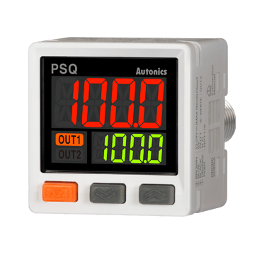 Cảm biến áp suất PSQ – Pressure Sensor PSQ Autonics loại nhỏ gọn, màn hình LCD, hiển thị hai giá trị