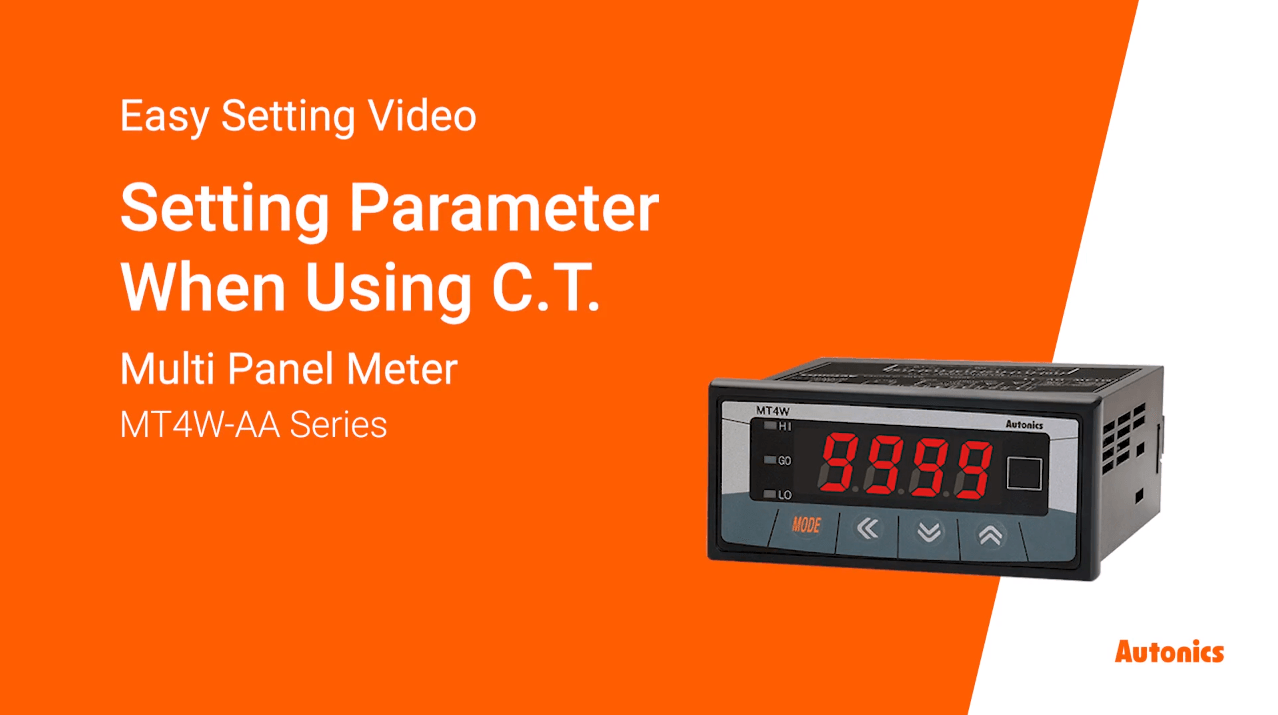 Setting Parameter When Using C.T.(MT4W-AA Series)
