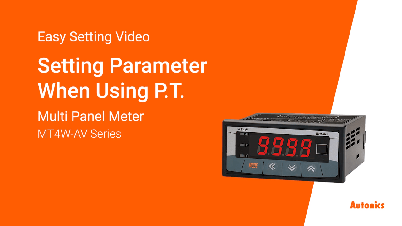 Setting Parameter When Using P.T.(MT4W-AV Series)