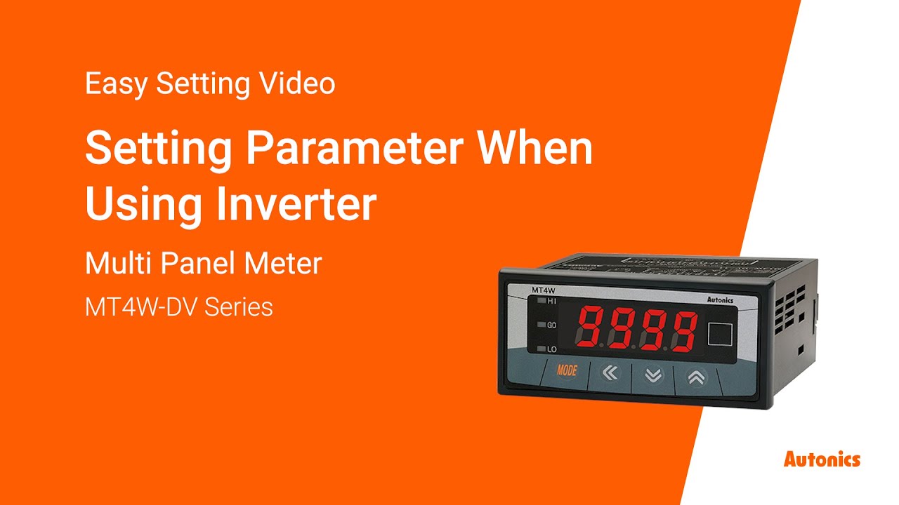 Autonics Tutorial : Setting Parameter When Using Inverter(MT4W-DV Series)