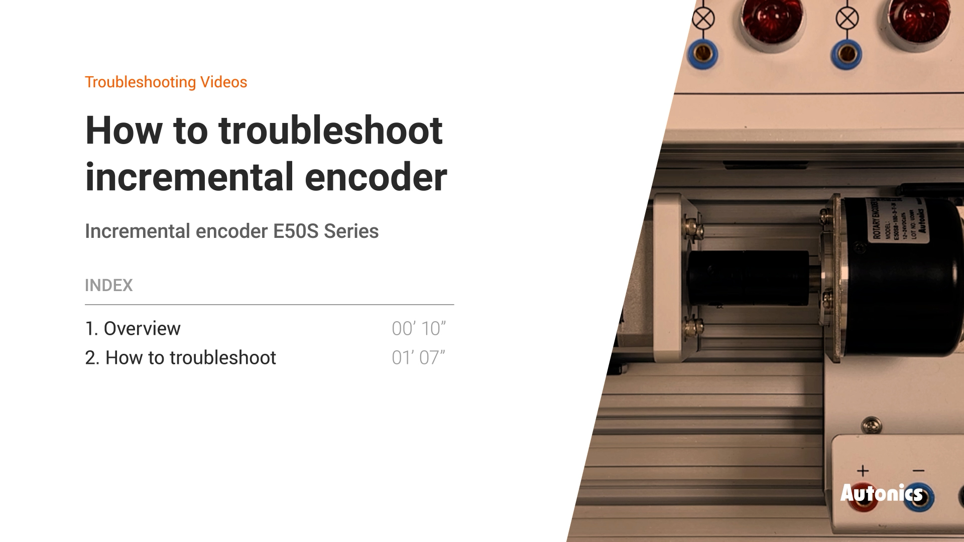 Autonics Tutorial : How to troubleshoot incremental encoder
