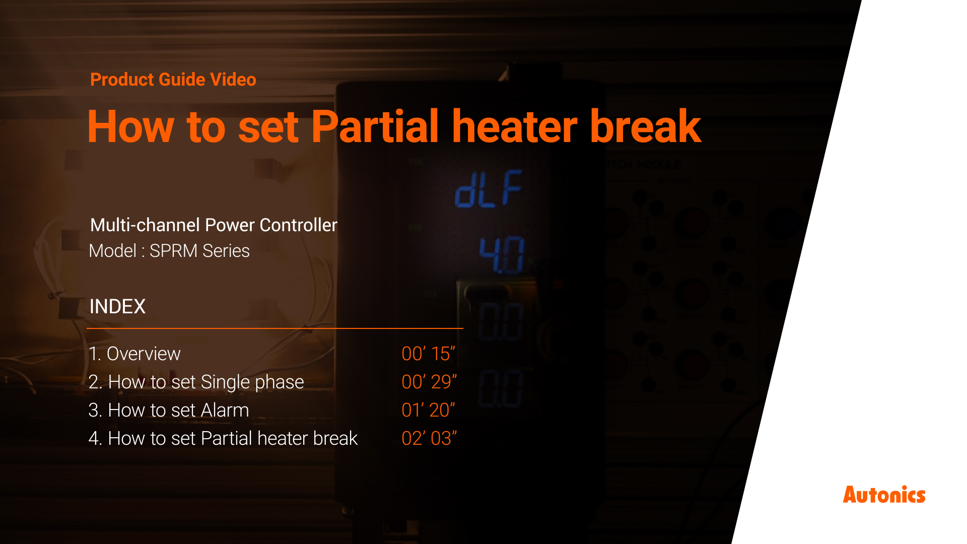 Autonics Tutorial : How to set up Partial heater break I Power Controller SPRM Series
