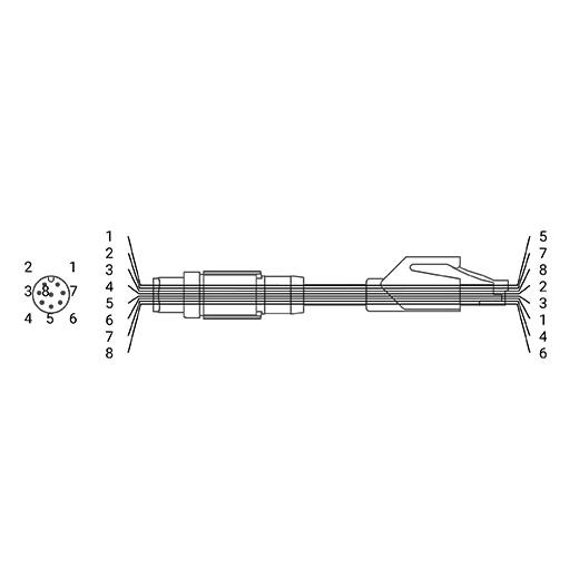 C1M8-5PR - Cable de comunicación del conector M12 | Autonics (MX)